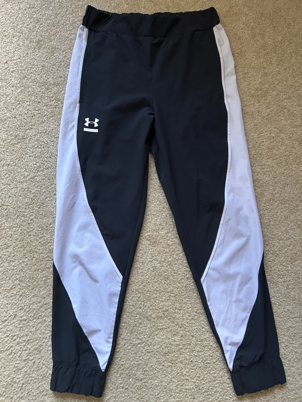Under Armour Black and White Kids Athletic Joggers